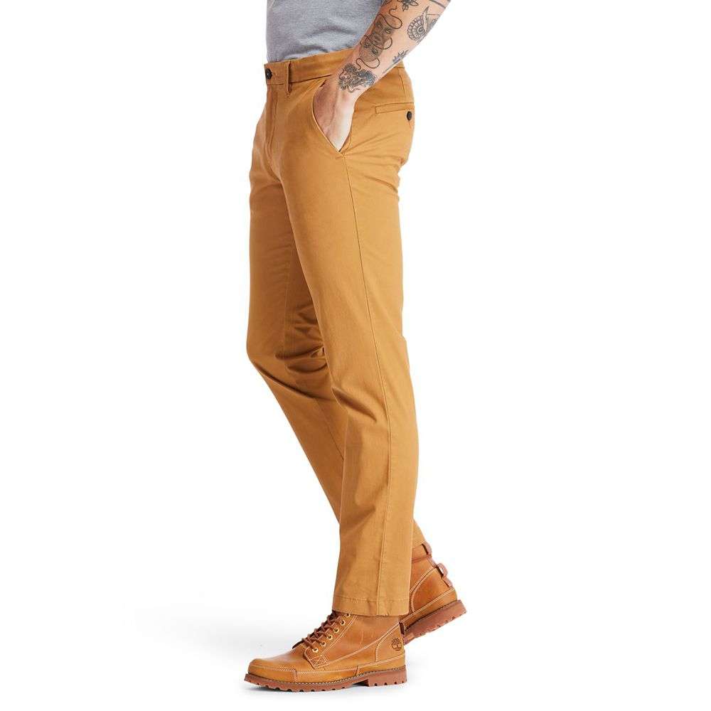 Timberland Mens Pants Sargent Lake Slim Stretch Chino - Brown - India DP9854326